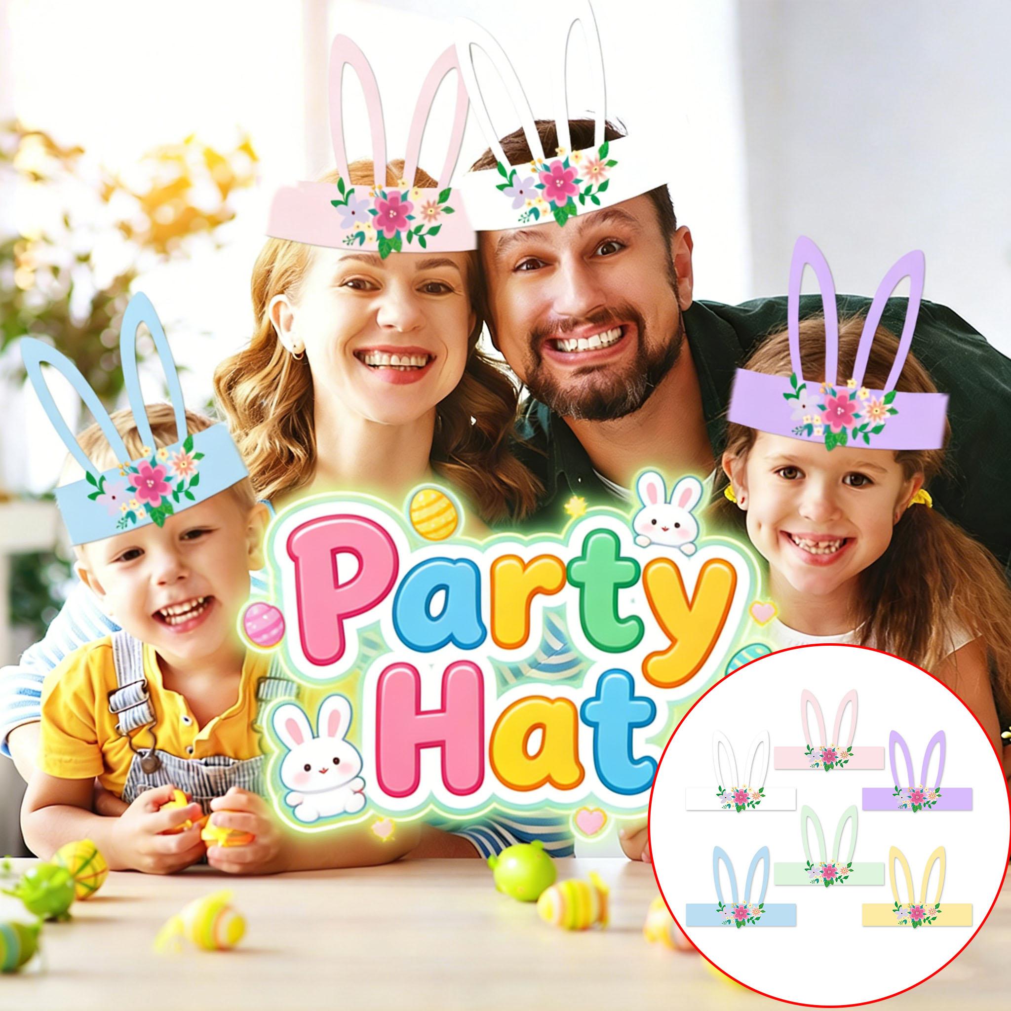 

Easter Ears Hat - Decoration For Photoshoot - Suitable For Children, Adults, And Seniors - Family Paper Party Supplies One Size