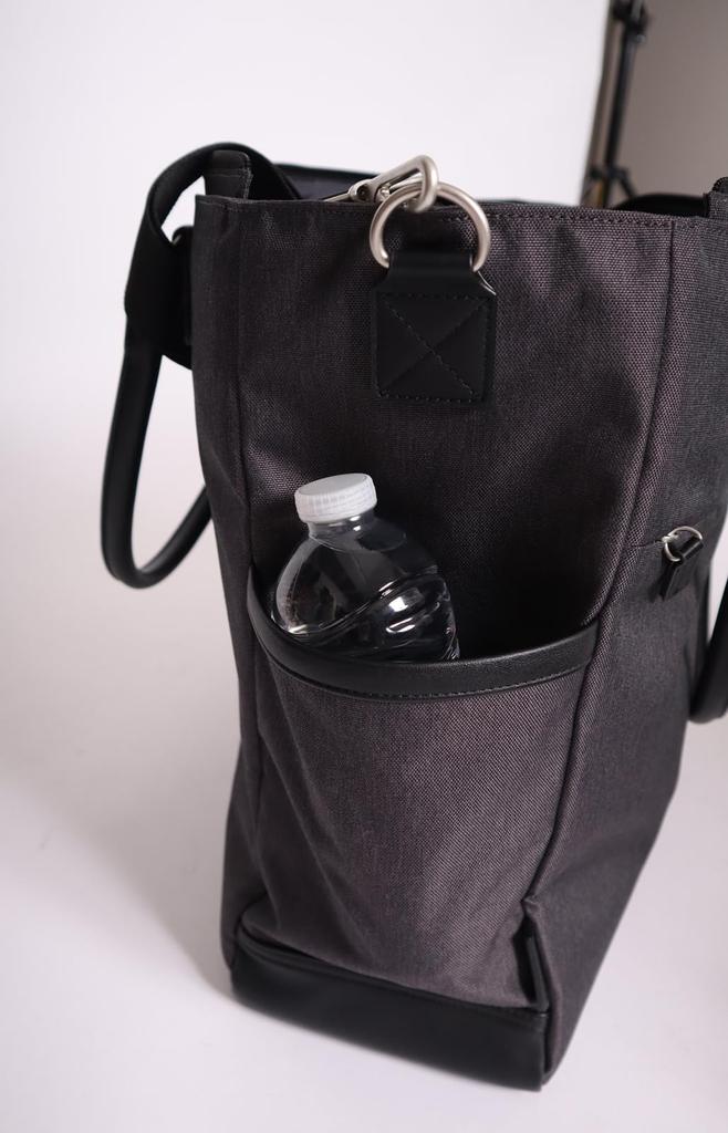 4110405 Tote Shoulder Square 2WAY Light Gray Stands Up As It Is Large Capacity for Commuting To School or Travel Shoulder Strap Included [Yak Pack]