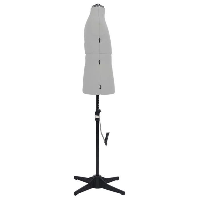 VidaXL Mannequin de couture ajustable pour homme Gris Taille 37-45