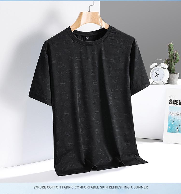 Футболка Summer Ice Sensation Cooling Elastic Ice Silk с короткими рукавами, повседневная, универсальная, для мужчин, Cool Sensation, против морщин и антибактериальная L