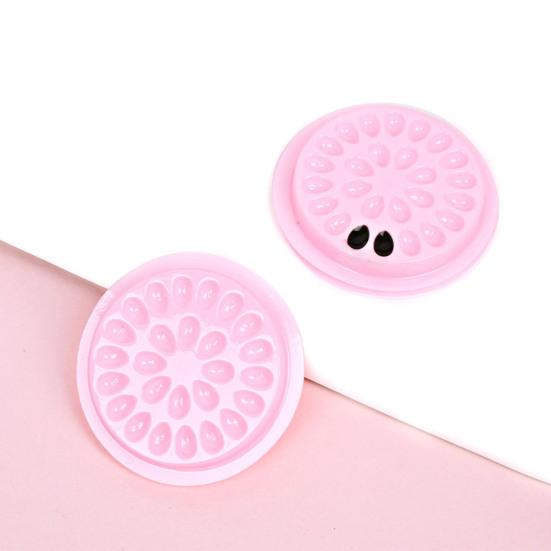 100Pcs Eyelash Glue Holder Abundant Quantity Rich Colors Multiple Grooves Disposable PVC Eyelash Extension Glue Holder Pallet Pad Makeup Tool