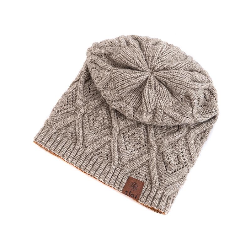 Winter Slouchy Fashionable Trendy Women New Brand Latest Fresh Hats Various Wearing Method Reversible Beanie Hat Thick Knitted Hats