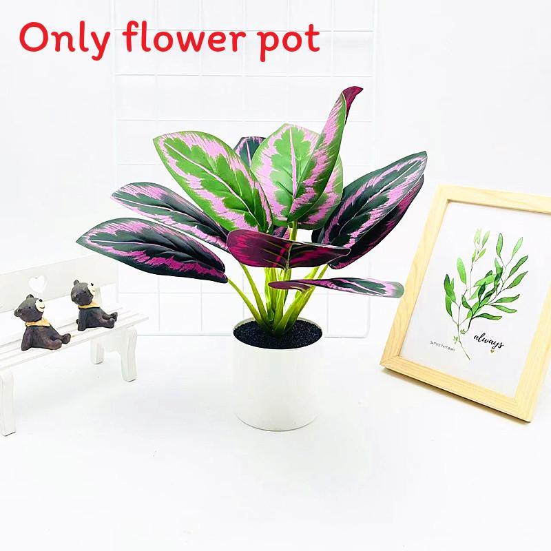 Simulated Epipremnum Aureum And Dasheen Leaves Potted For Home And Events