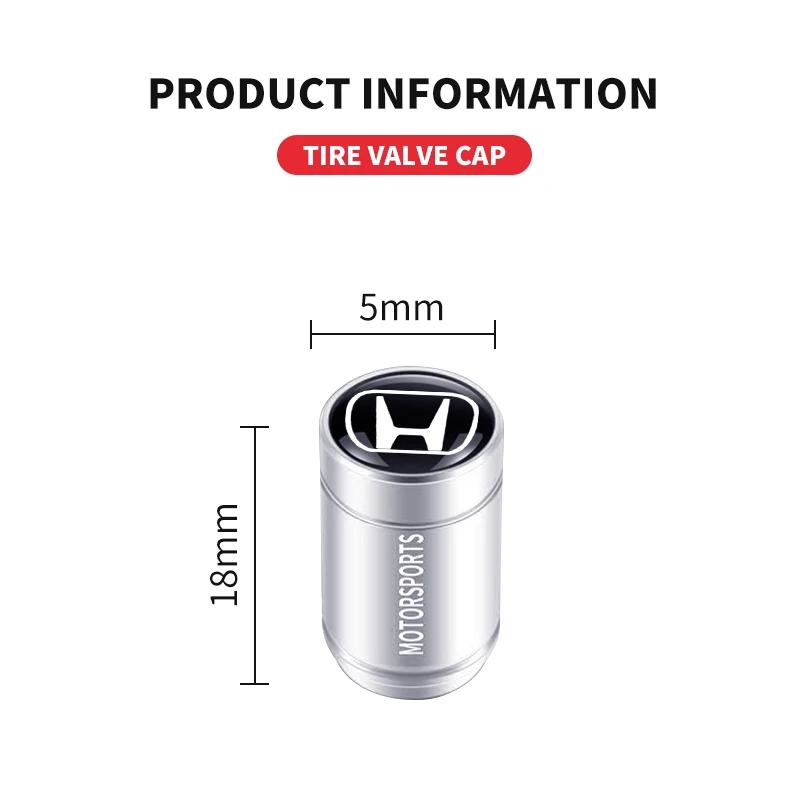 4Pcs 3D Aluminum Alloy Car Wheel Tire Air Valve Dust Caps Rim Accessories for Honda Mugen Power Civic Accord CRV Hrv Jazz aij256
