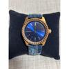 Used DIESEL Diesel Watch Blue Dial Gold Case Denim Belt