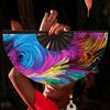 Ten Inch Fluorescent fan Foldable UV Glow Tai Chi Fan Stage Performance Dance Craft Gifts Kung Fu Folding Fan