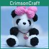 Adorable Cute Plush Panda Keychain Toy Soft Pp Cotton Stuffed Animal Decor