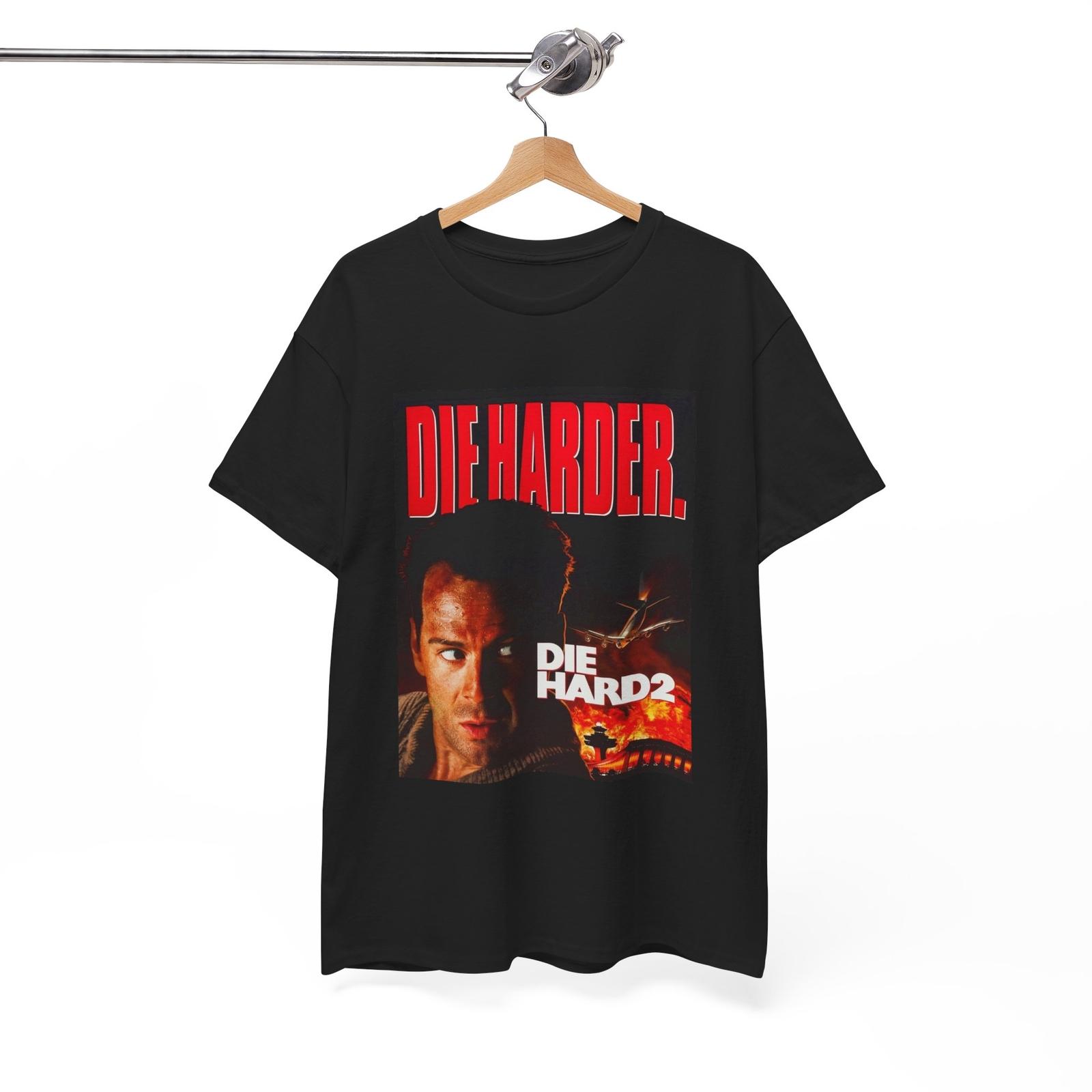Die Hard Tshirt Vintage Bruce Willis Movie Poster Christmas Unisex Heavy Cotton XXL