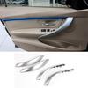 4pcs Matte Silver Car Inner Door Handle Cover Replace Trim For BMW 3 4 F30 F36 | Durable | Carbon Fiber