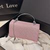 New Clutch Bag Oblique Span Dinner Bag Rhinestone Bag Silver Bag Celebrity Evening Bag Full of Diamonds