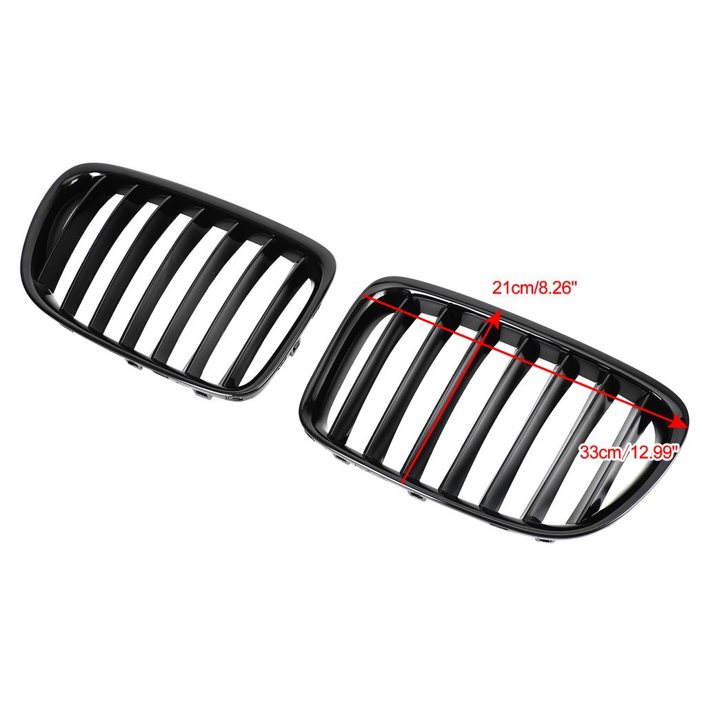 Gloss Black Front Hood Kidney Grill Grille Fit BMW X1 E84 2009-2014 SUV