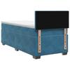 Box Spring Bed with Mattress Dark Blue 80 X 200 Cm Velvet
