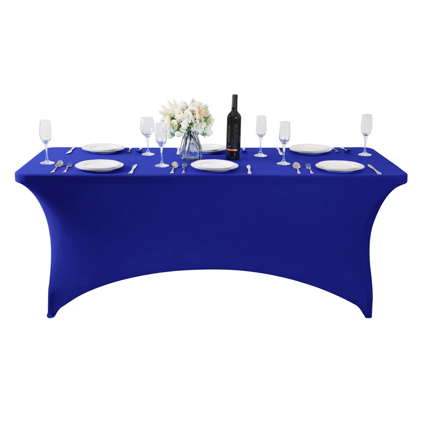 

1 шт. спандексовый чехол для стола 6 футов/4 фута универсальная эластичная скатерть для вечеринки, банкета, свадьбы и мероприятий 4FT королевский синий