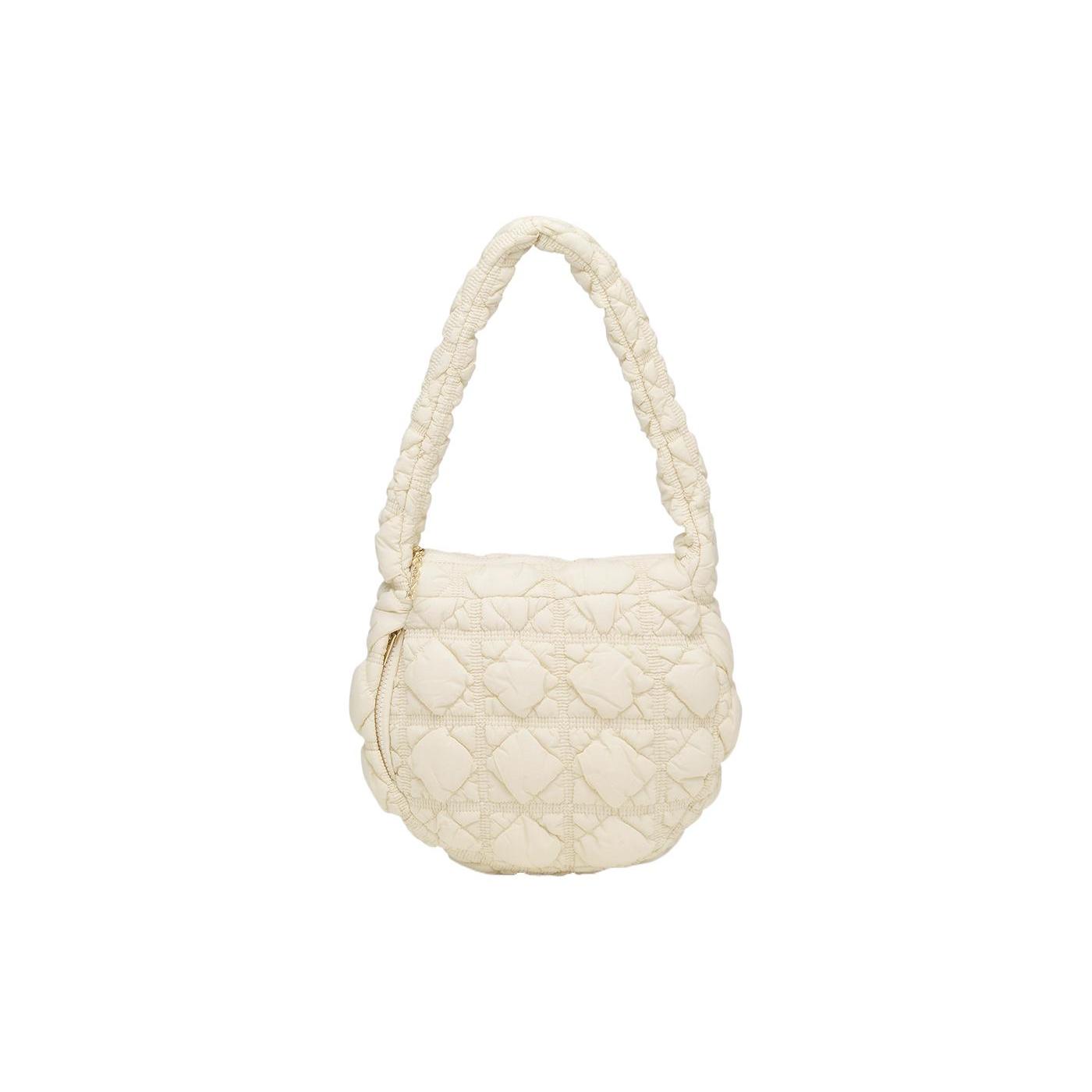 

New CARLYN Nylon Cloud Bag, Handbag, Shoulder Bag Women s Ivory H71307020I 24.1*8.9*27.9CM