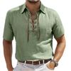 Summer Men With Lapel Short-sleeved T-shirt Men