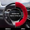 Fluffy Car Steering Wheel Cover,Steering Wheel Cover For Women Soft Plush Steering Wheel Cover Fashion Car Interior Decor Accessories Suitable For 15