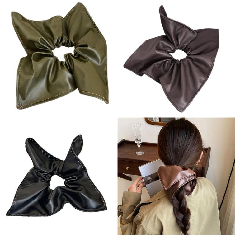 Multiuse Hair Tie Party Hair Decorative Hair Scrunchies for Shopping and Travel Casual Formal Event PU Leather Hair Rope