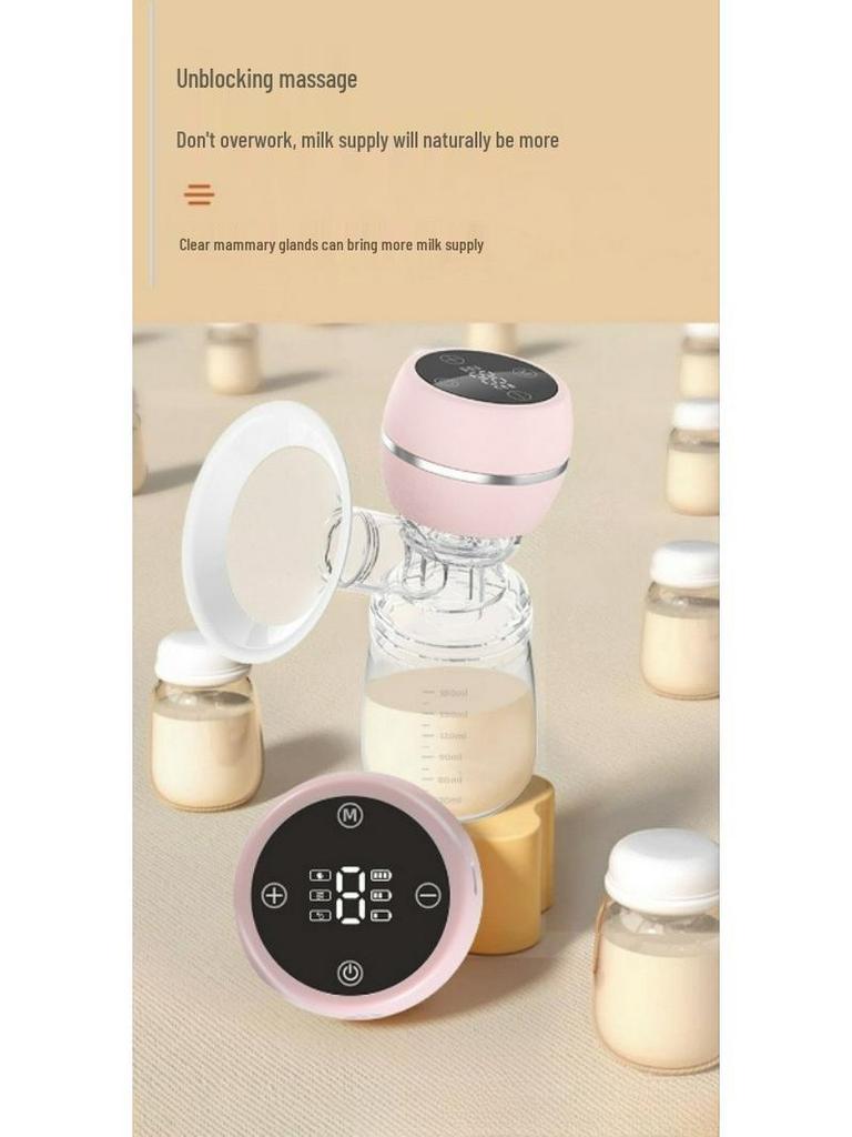 Smart Electric Breast Pump: All-in-One, Silent, Painless, Large Suction, Milk Collector & Postpartum Massager