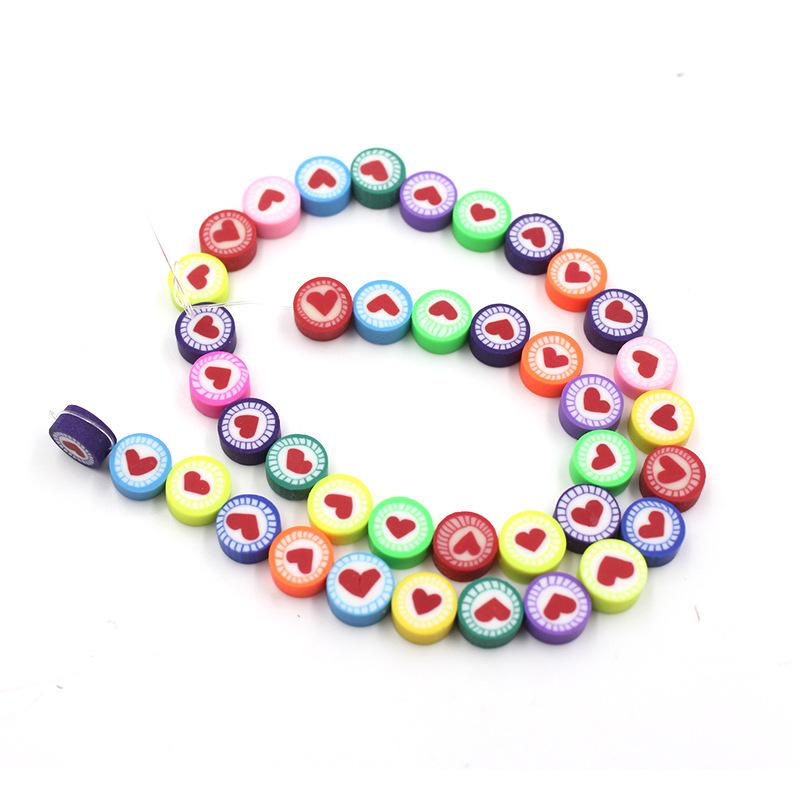 Soft Pottery Beads Beaded Handmade Materials Diy Jewelry Accessories Mobile Phone Chain Bead Separation Mixed Color Soft Pottery Loose Beads