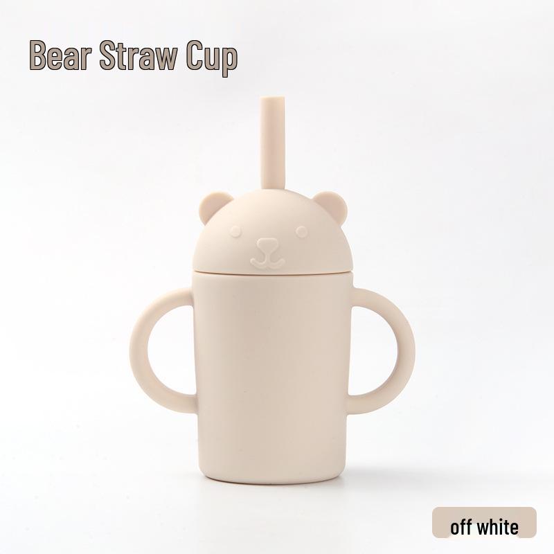 Silicone Bear Suction Baby Plate - Anti-Fall, Compartmented Self-Feeding Bowl