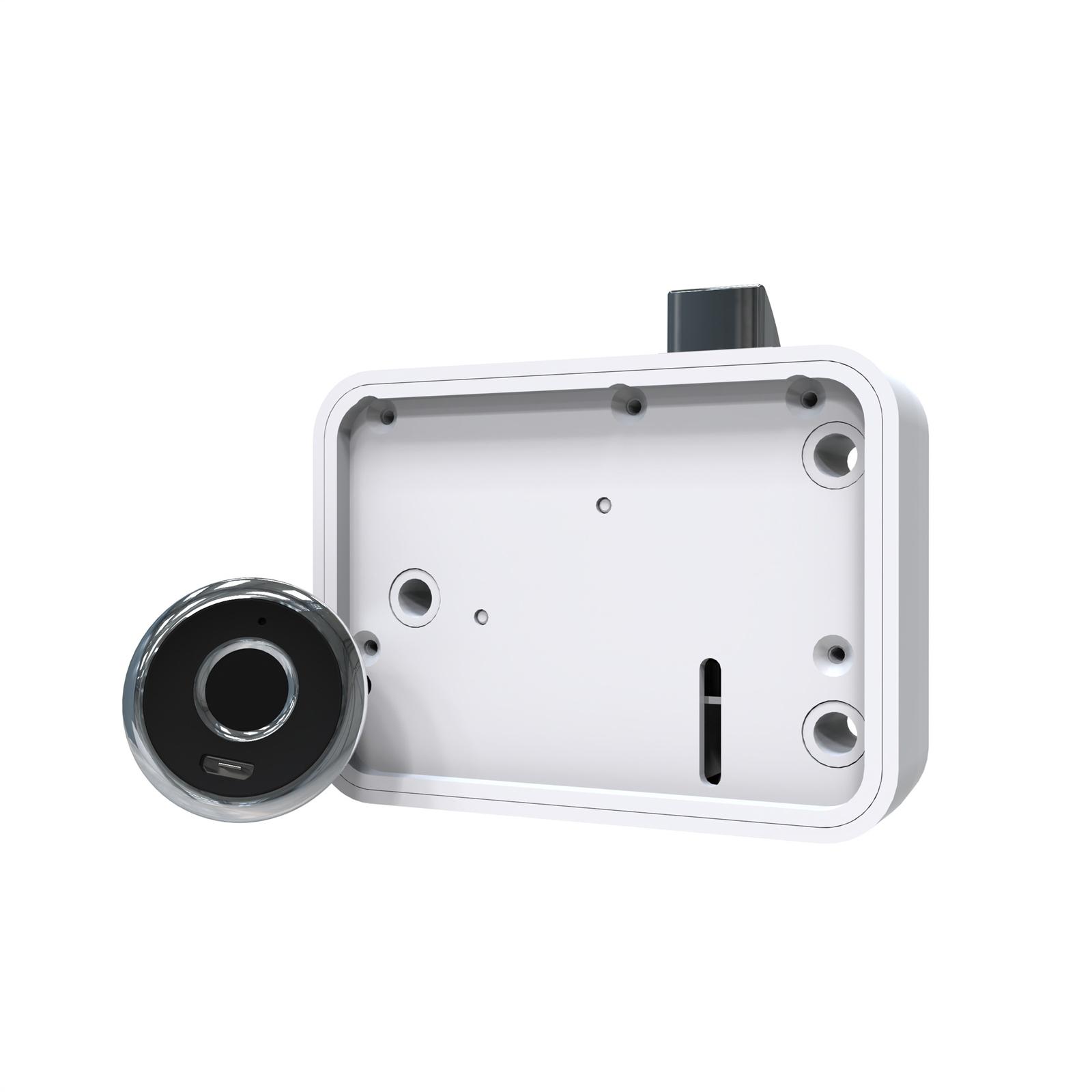 

Fingerprint Cabinet Lock 508DPI 360 Recognition Safety Electric Fingerprint Lock DIY Wooden Furniture Lock For Home Office white PC lock body#0