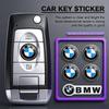BBIG5 2/5/10Pcs Car Badge Emblem Sticker Auto Control Key Logo Accessories For BMW X1 X2 X3 X5 X4 X6 X7 iX3 F20 F10 F07 E70 E46 E90 E9