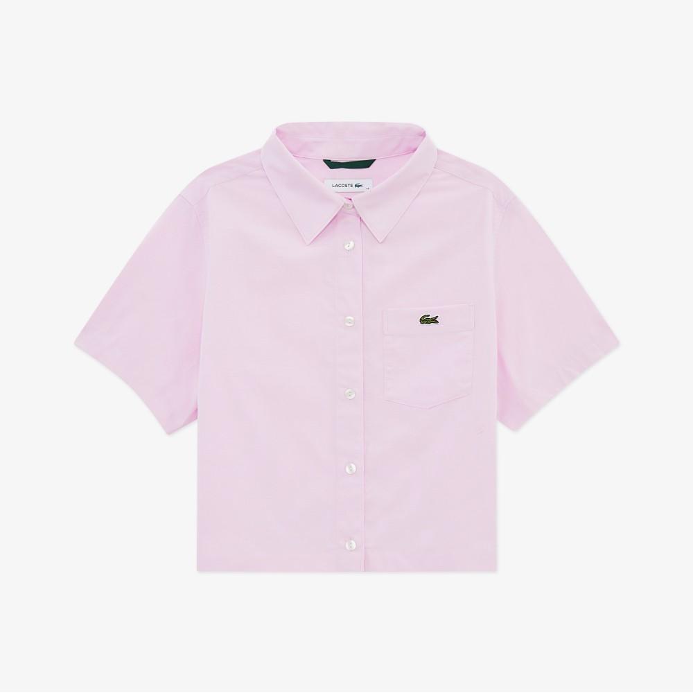Lacoste Women's JP Cotton Linen Short-Sleeved Shirt CF9479-56GZ4H