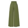 Women's Color Trousers Elastic Belt Wide Leg High Waist Long Culottes