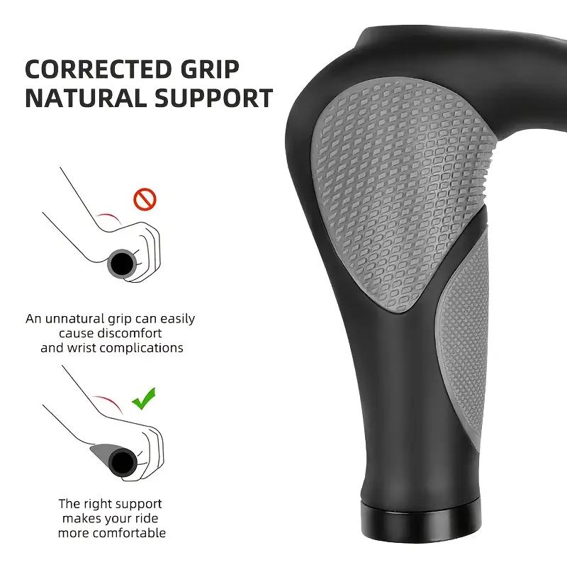 Ergonomic bicycle grip with secondary handle, mountain bike grip, bicycle handlebar cover
