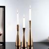 New 3 Pcs/Set Iron Art Metal Candle Holder Gold Candle Stand Romantic Wedding Ornament for Festival Cele