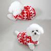 Felpa con cappuccio in pile a tema natalizio per cani di piccola taglia con attacco per guinzaglio Abbigliamento invernale per animali domestici Outfit caldo e accogliente per Teddy Bichon