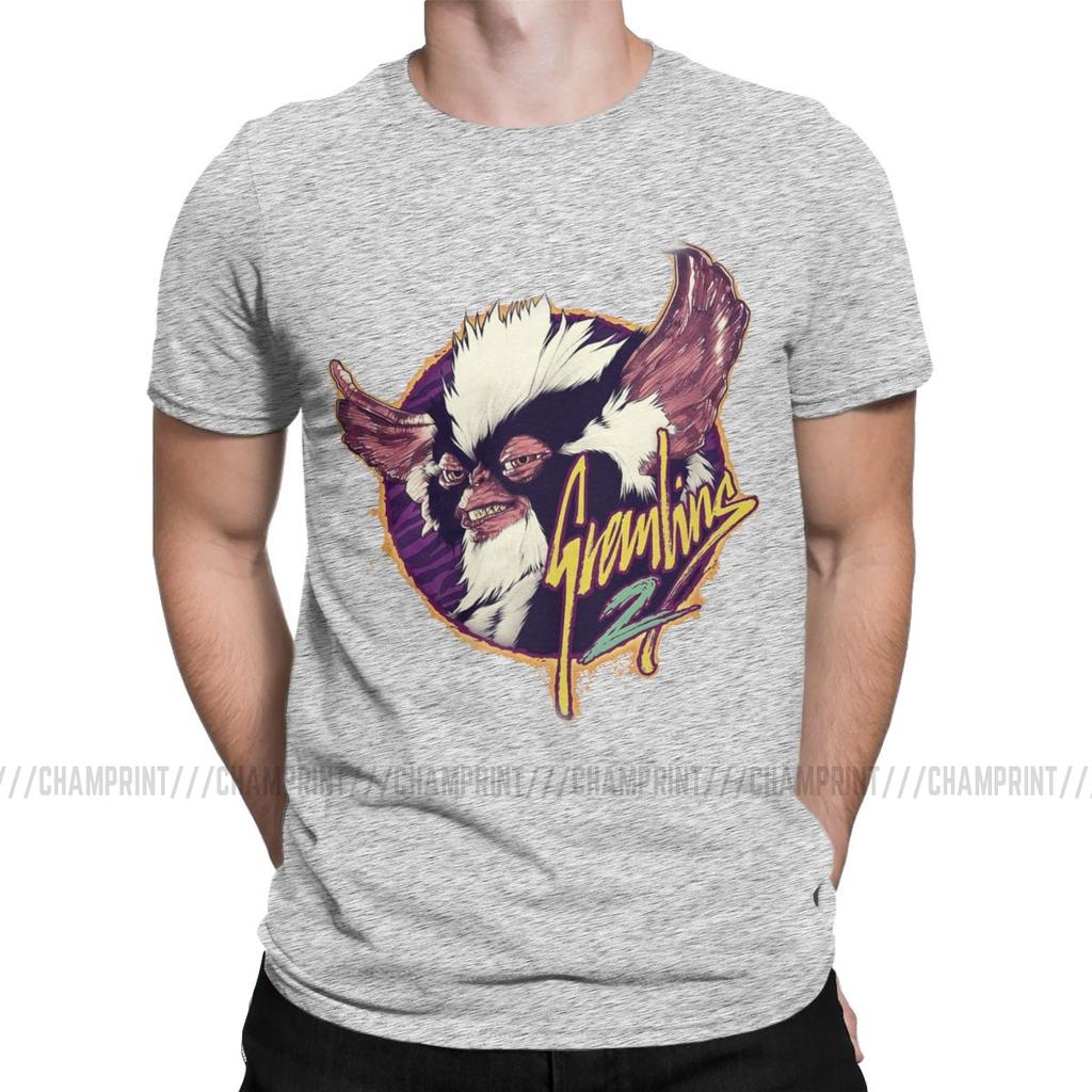 Men S T Shirt Gremlins Novelty Tees Short Sleeve Gizmo Monster Gremlin 80S Horror Christmas Movie