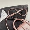 Pink Pearlescent PU Portable Messenger Bag