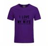 Men S T Shirts I Love My Wife Slim Fit Simple Style Tees Crew Neck