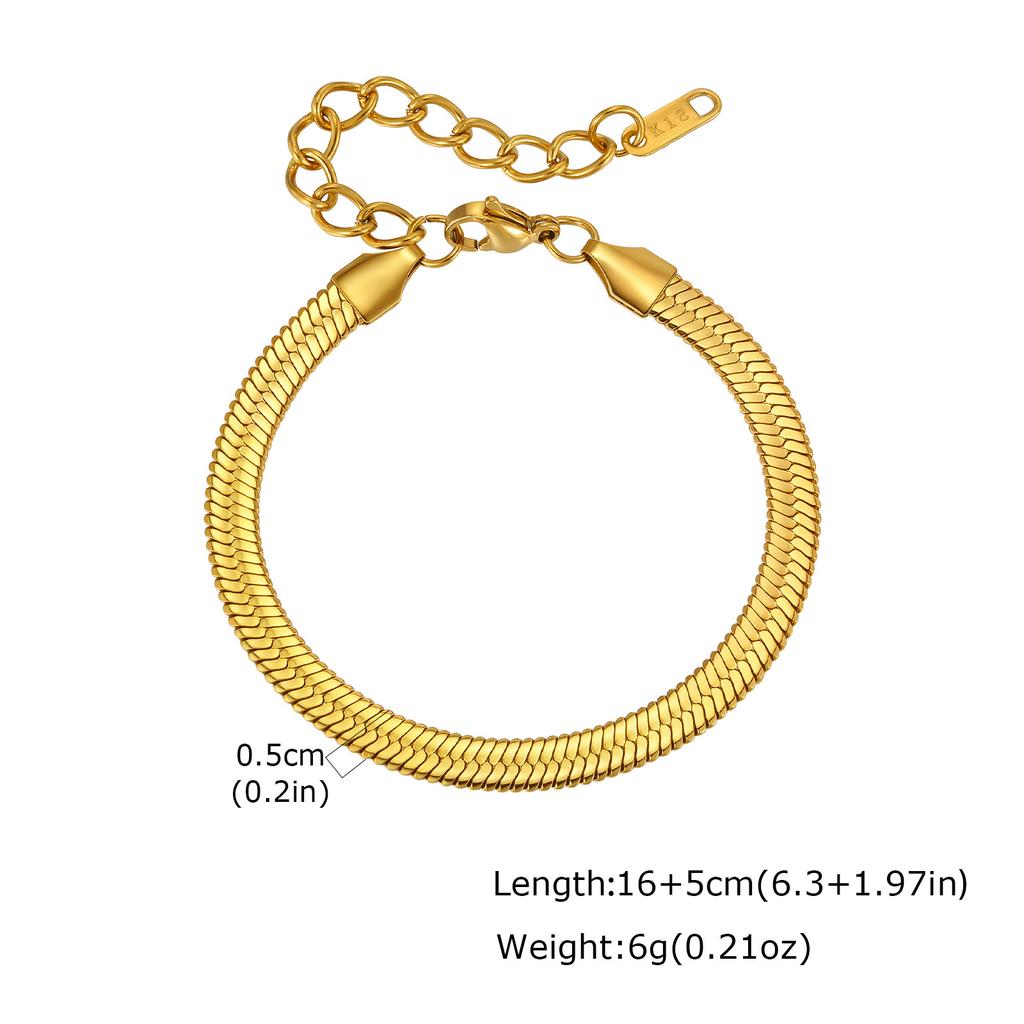 Stacked Chain Stainless Steel Thin Bracelet Devil'S Eye Jewelry 18K Gold Personalized Simple Accessories 0