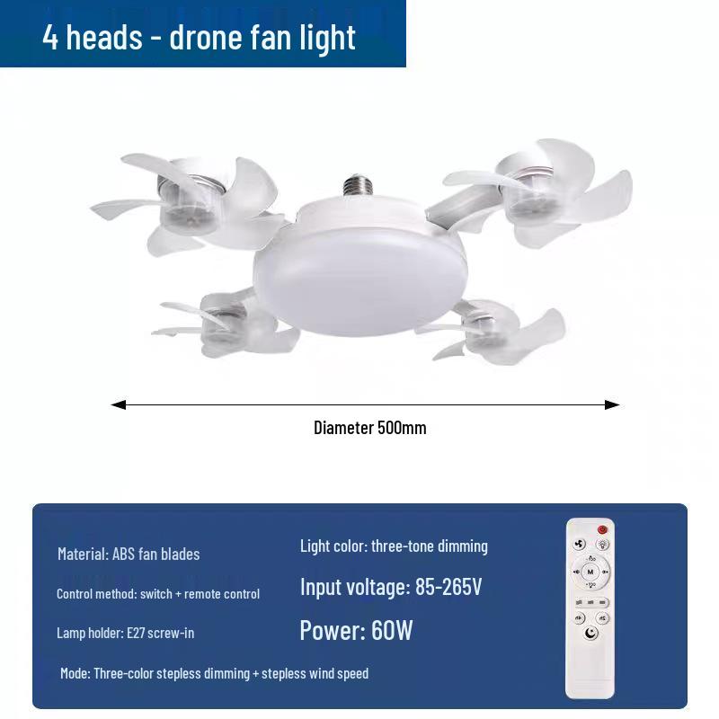 Nordic Smart Ceiling Fan with Silent Operation & Remote, Energy-Saving Eye Protection Light for Bedroom