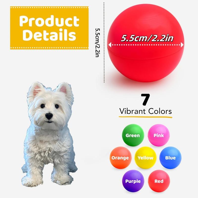 Hundespielzeug Bälle mit Aufbewahrungsbeutel 7 Helle Farben Zerdrückfest Tolles Spielzeug für Zelte Pools Party Verhindert Beißschäden Haustierspielzeug