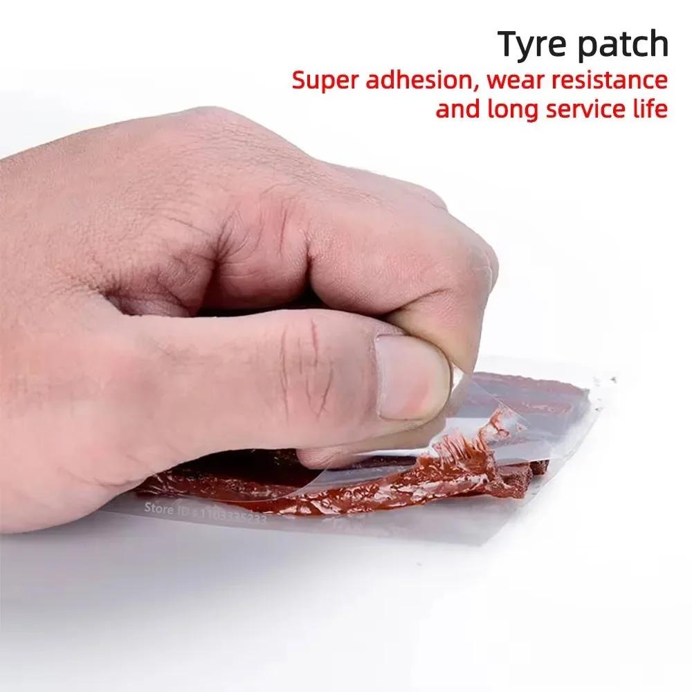 Universal Car Tire Repair Kit with Tire Repair Strips, Portable Emergency Puncture Fixing Tool for Auto, SUV, Truck - Quick Plug