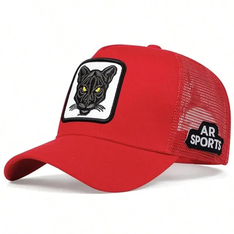 Unisex PANTHER Stickerei Baseball Netzmützen Frühling und Sommer Outdoor Verstellbare Lässige Hüte Sonnenschutzhut