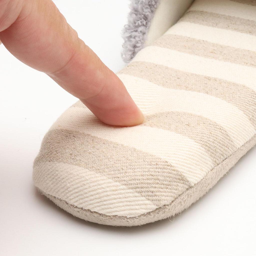 Mush Room Fluffy Cat Slippers [Asset] Front-Opening [Cute Cat, Fluffy] (Gray)