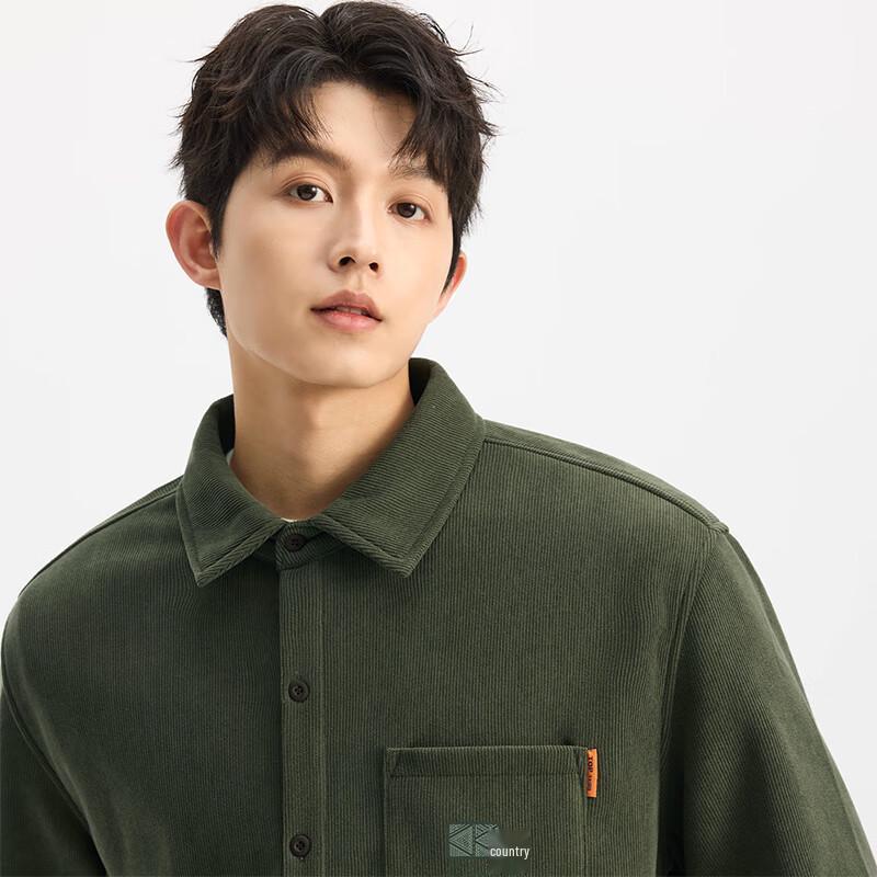 Mark Fairwhale Men's American Retro Plus Velvet Corduroy Shirt