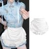 Ruffled Maid Apron Costume Maid Waist Apron Breathable Kitchen Cooking Apron for Women Halloween Cosplay and Daily Wear