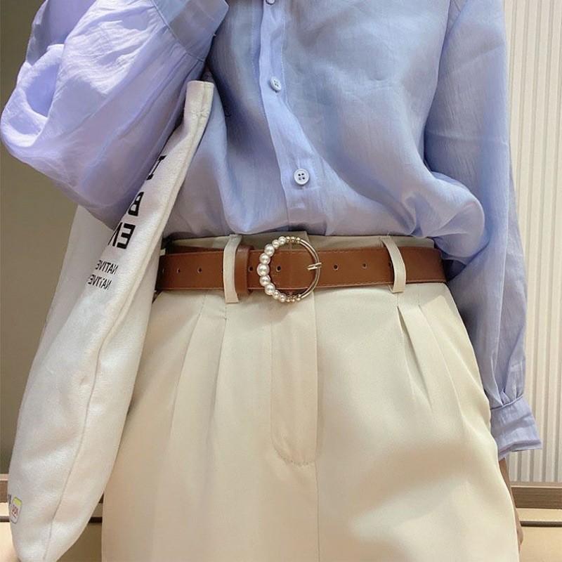 Fashionable Pearl Korean Buckle Belt Unique Style Versatile Accessory For Women