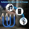 2 Pcs Inflator Car Mounted Inflation Pump Nozzle Extension Tube Quick Inflation Clamp Tire Quick Inflation Nozzle Extension Tube
