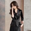 Women's Petite Acetate Satin Blazer & Dress Set - Spring 2026 Collection