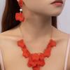 Petal Tassel Necklace, Niche Minimalist Design, Clavicle Chain Earrings, Fashionable, Light, Luxury and Cold