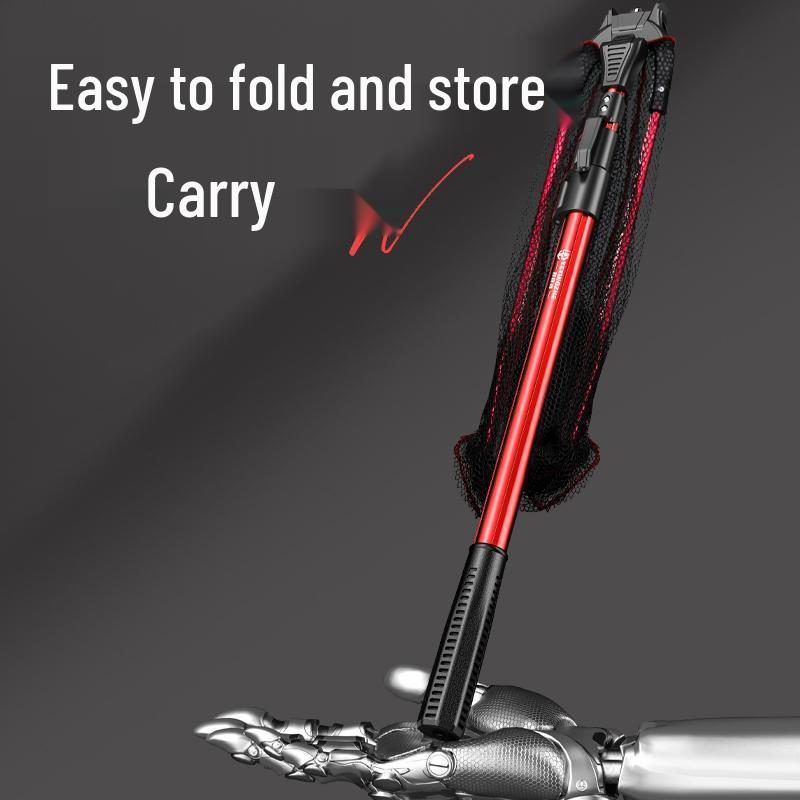 Camper Portable Telescopic Folding Landing Net with Bag for Big Fish