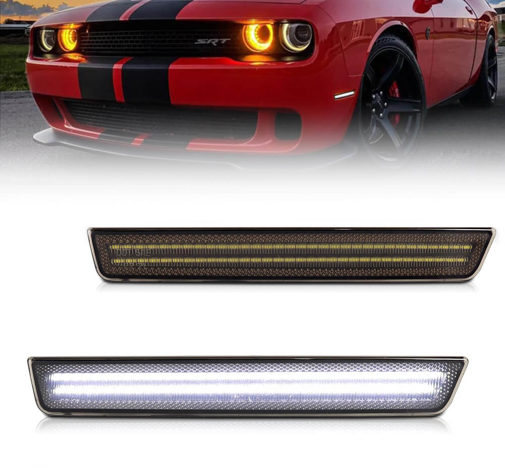 

For Dodge Challenger 2015 2016 2017 2018 2019 2020 2021 2022 2023 Auto Front Rear LED Side Marker Light Lamps