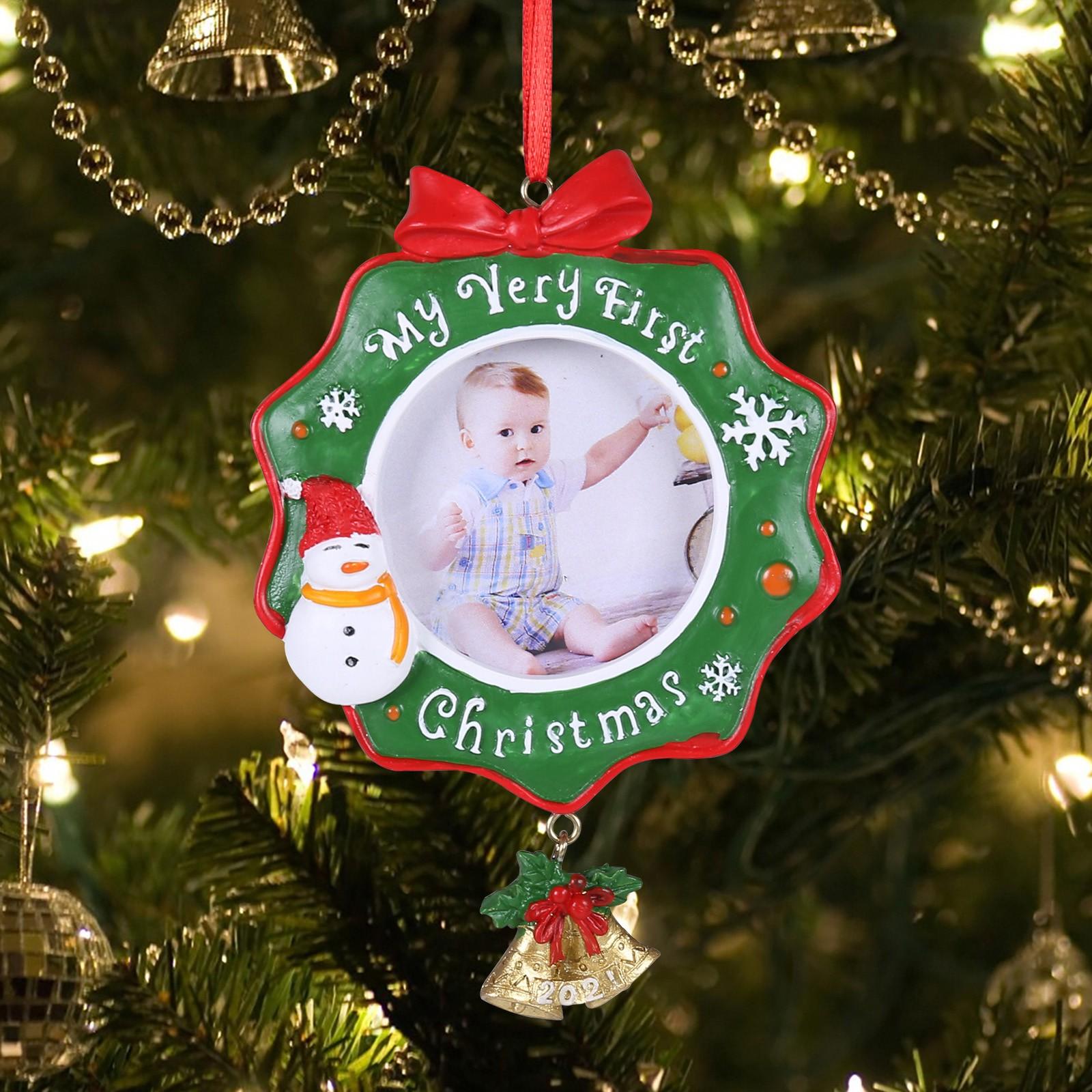 

Рождественская детская фоторамка, украшение, американский снеговик, подвеска из смолы, праздничные подарки