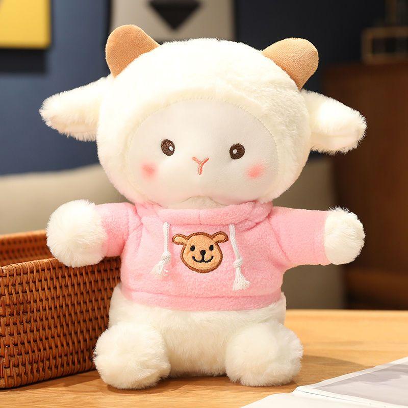 Internet Celebrity Poker Kleine Schafe Plüsch Spielzeug Puppe Heilung Bär Puppe Mädchen Schlaf Kissen Puppe Geschenk Nette